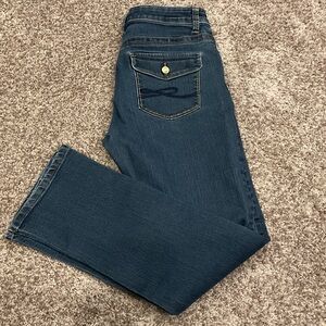 Lee Women's Dark Blue Straight Leg Jeans, Size 10